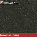 Newstar crystal black quartz stone floor tile  1