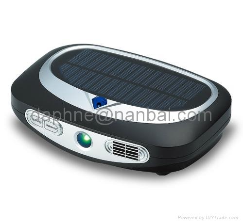 HEPA actived carbon remove dust and smoke car air freshener with solar