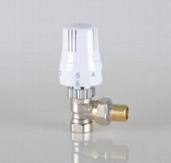 15mm brass angled thermostatic radiator