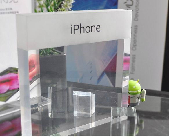 apple brand display stand made of acrylic holder