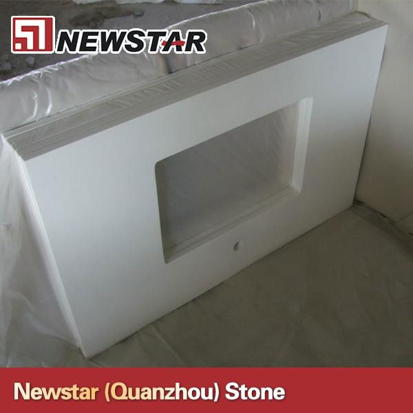 Newstar prefab quartz countertops with kitchen sink 4