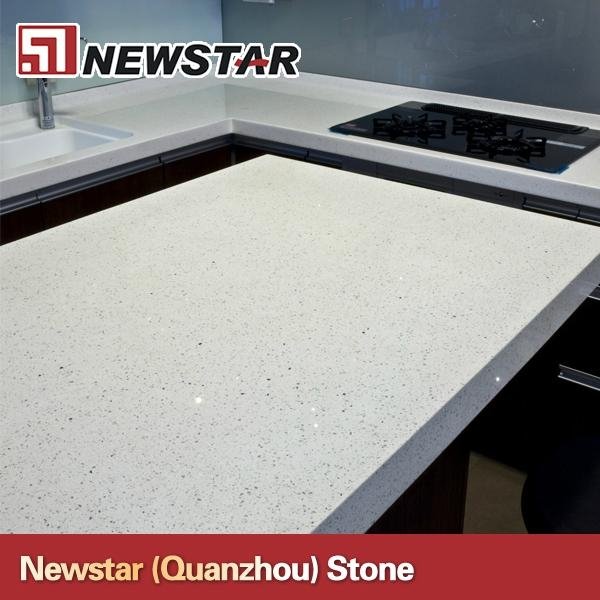 Cheap polished artificial quartz stone countertops 3