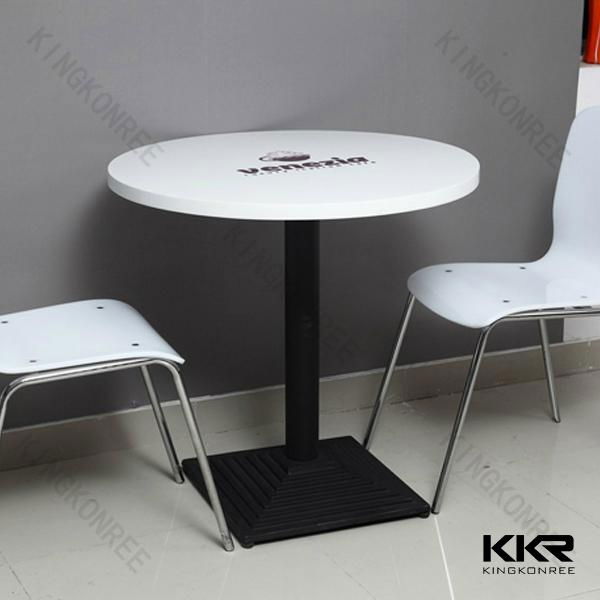 KKR desinger white acrylic stone table and chairs 