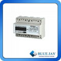 Three Phase Four Wire Electronic Multi- rate DIN Rail Active Energy Meter