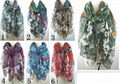 BIG Rose print Scarves for Fashion Women  4