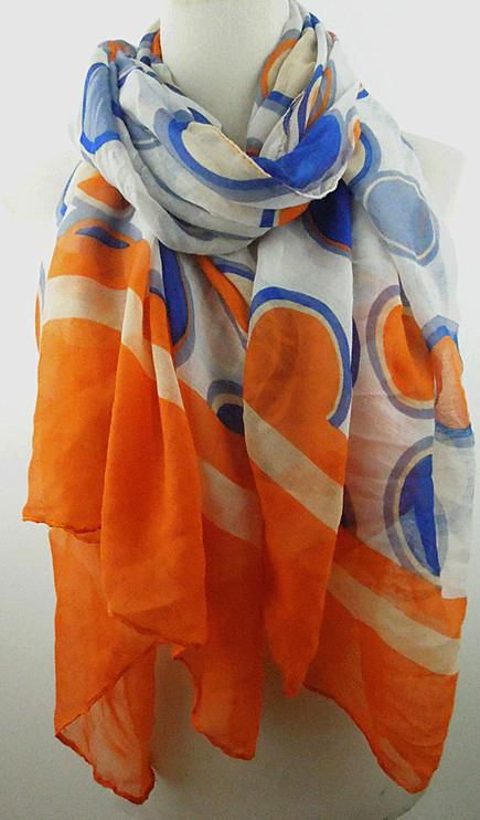 Hot circle printed scarf woman