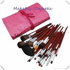 Elegant Synthetic Hair Makeup Brush Sets With PU Pouch