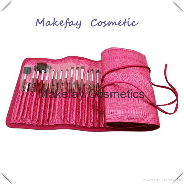 Elegant Synthetic Hair Makeup Brush Sets With PU Pouch 3