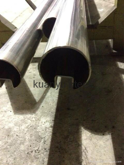 AISI 316L slotted tube for glass railing system 2
