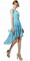 European Irregular chiffon dress