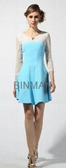 fashion Lace stitching dress