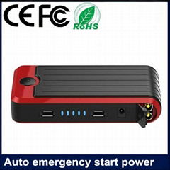 Portable 12000 mAh Dual 5V USB Power Bank, Car Jump Starter