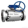 API cast steel trunnion type ball valve