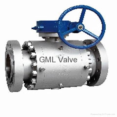 API cast steel trunnion type ball valve