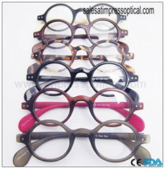 Cheap Vintage Round Full Rim Plastic Eyewear Frame