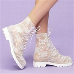 Lace Rain Boots 