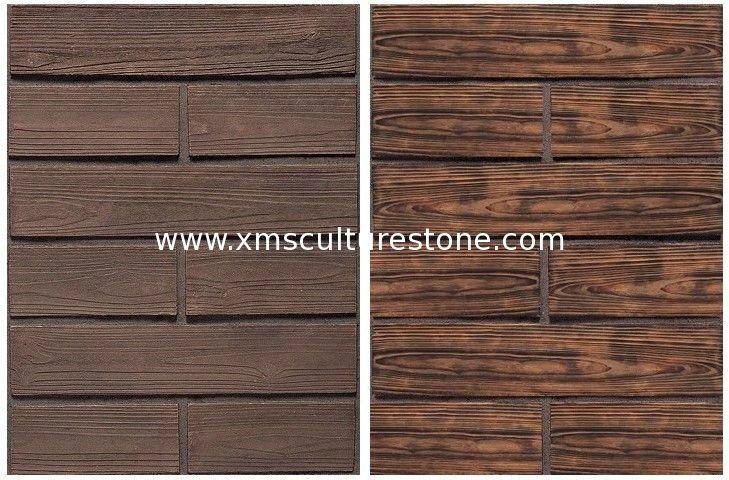 Wood grain culture stone for exterior and interior wall