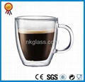 Clear Double Wall Glass Mug 3