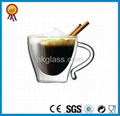 Clear Double Wall Glass Mug 4