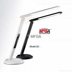 Foldable panel light source table lamp with HD VA LCD calendar display