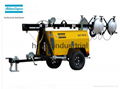 Atlas copco diesel mobile light tower with 4 lights 9.2m 1