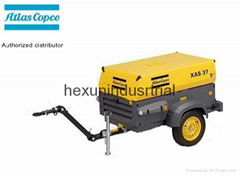 Atlas copco portable air compressor with Kubota diesel engine