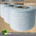 600kg/m3 Ceramic Fiber Twisted Rope With Stainless steel 6