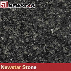 Newstar crystal black quartz stone floor tile