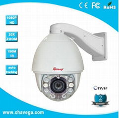 6 inch HD 2.0 megapixel IR auto tracking outdoor high speed PTZ camera
