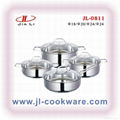 cookware set with silicone combined handle 2