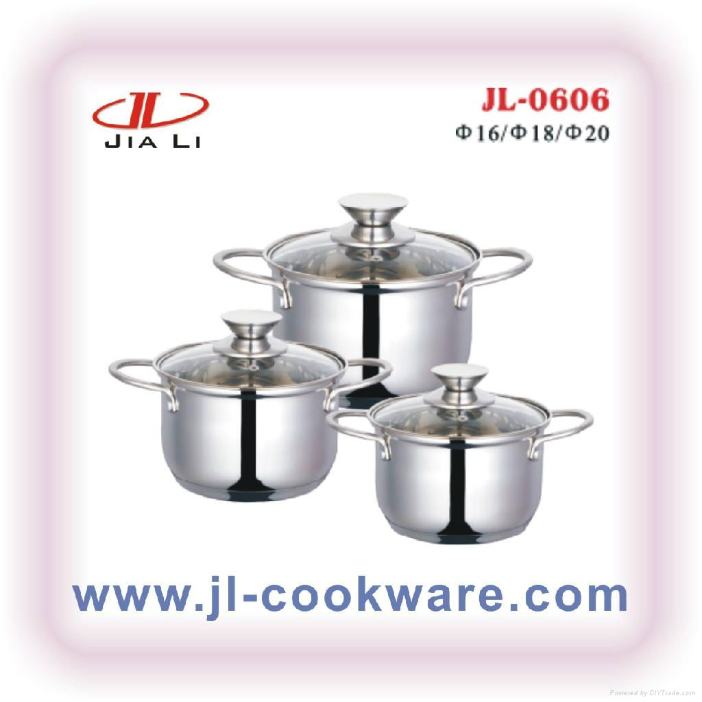 cookware set with silicone combined handle