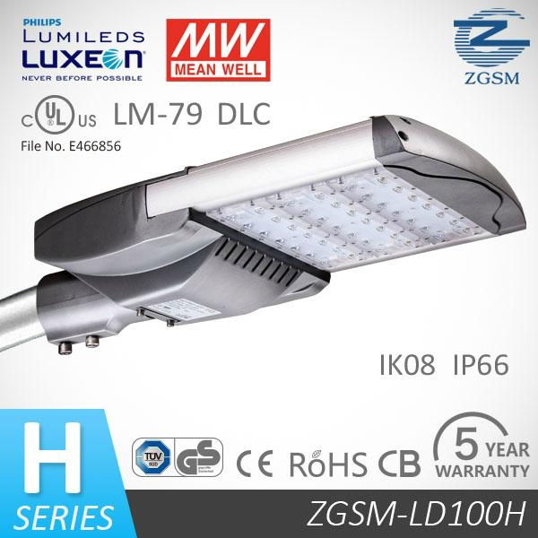 Hot Sale ZGSM LED Street Light 100W 4