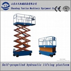 Self-propelled hydraulic lifting platform