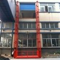 Hydraulic guide rail chain lift platform suitable for different floor transport  4