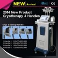 4 Different Size Cryo handle Cooling Shape Fat freezing machine