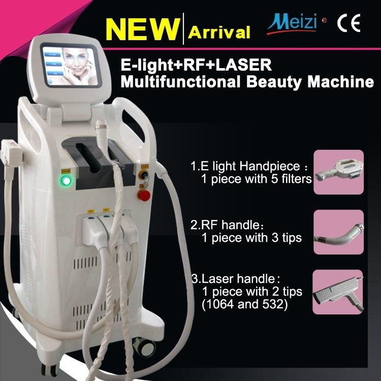 Strong power elight RF nd yag laser & Photo epilation laser hair removal machine 2