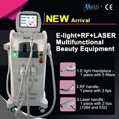 Strong power elight RF nd yag laser & Photo epilation laser hair removal machine