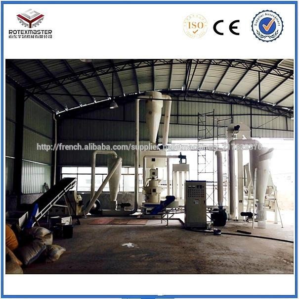 Alibaba hot selling 1-1.5t/h complete biomass wood pellet production line  3