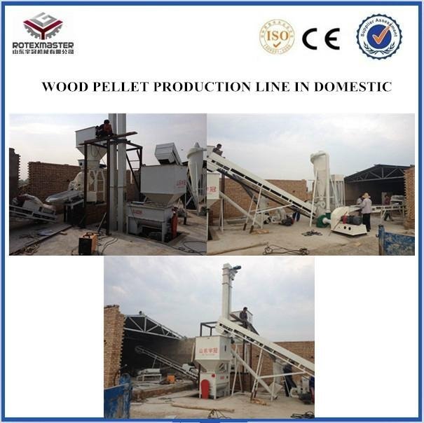 Alibaba hot selling 1-1.5t/h complete biomass wood pellet production line  4