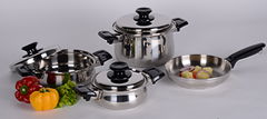 stainless steel sandwich bottom cookware set