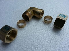  FAV Single Ferrule Elbow Brass Fitting