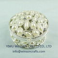 Metal trinket box pearls table decoration 3