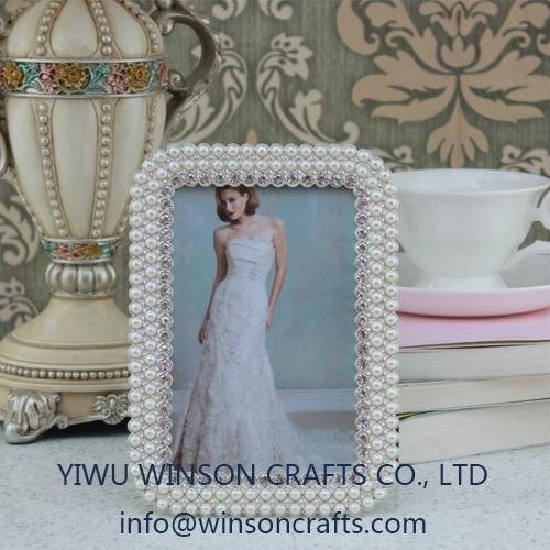 Wedding gift favor photo frame pearl picture frame mothers day  1