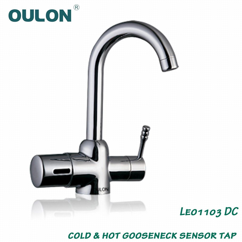 Cold & hot Electronic Gooseneck sensor tap