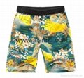 Men's beach print swimming trunks