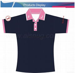 Embroidery patch dry fit printed custom golf shirts