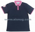 Embroidery patch printed custom golf shirt