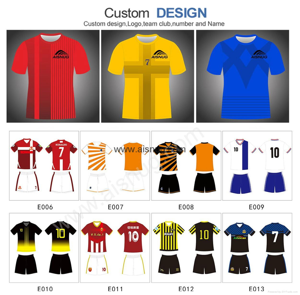 Embroidery patch custom printing custom football jersey soccer jersey 5