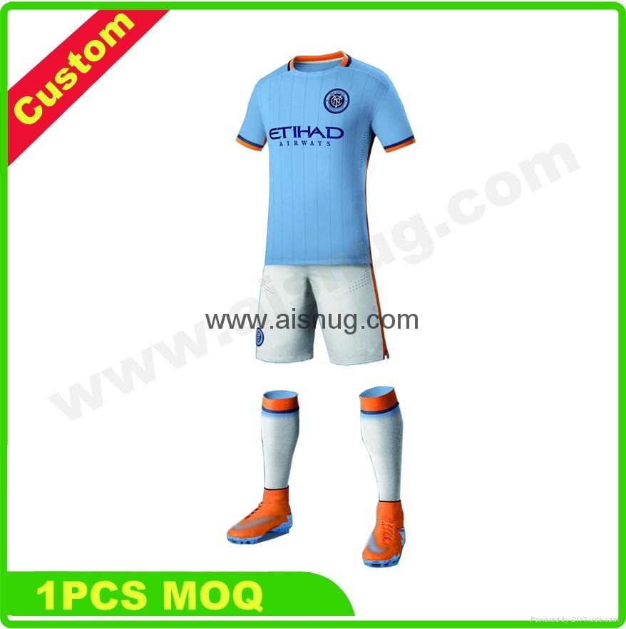 Sublimation custom football soccer jersey kids soccer uniform