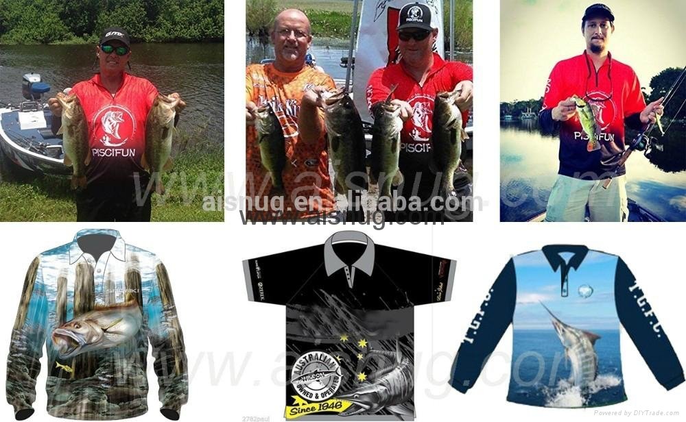 Australia printed sublimation  bcf custom fishing shirts